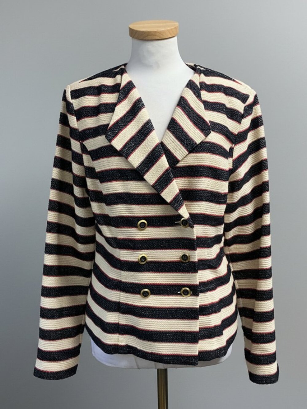 Cabi navy, red, and cream cruise blazer, size 10, NEW WITH TAGS!